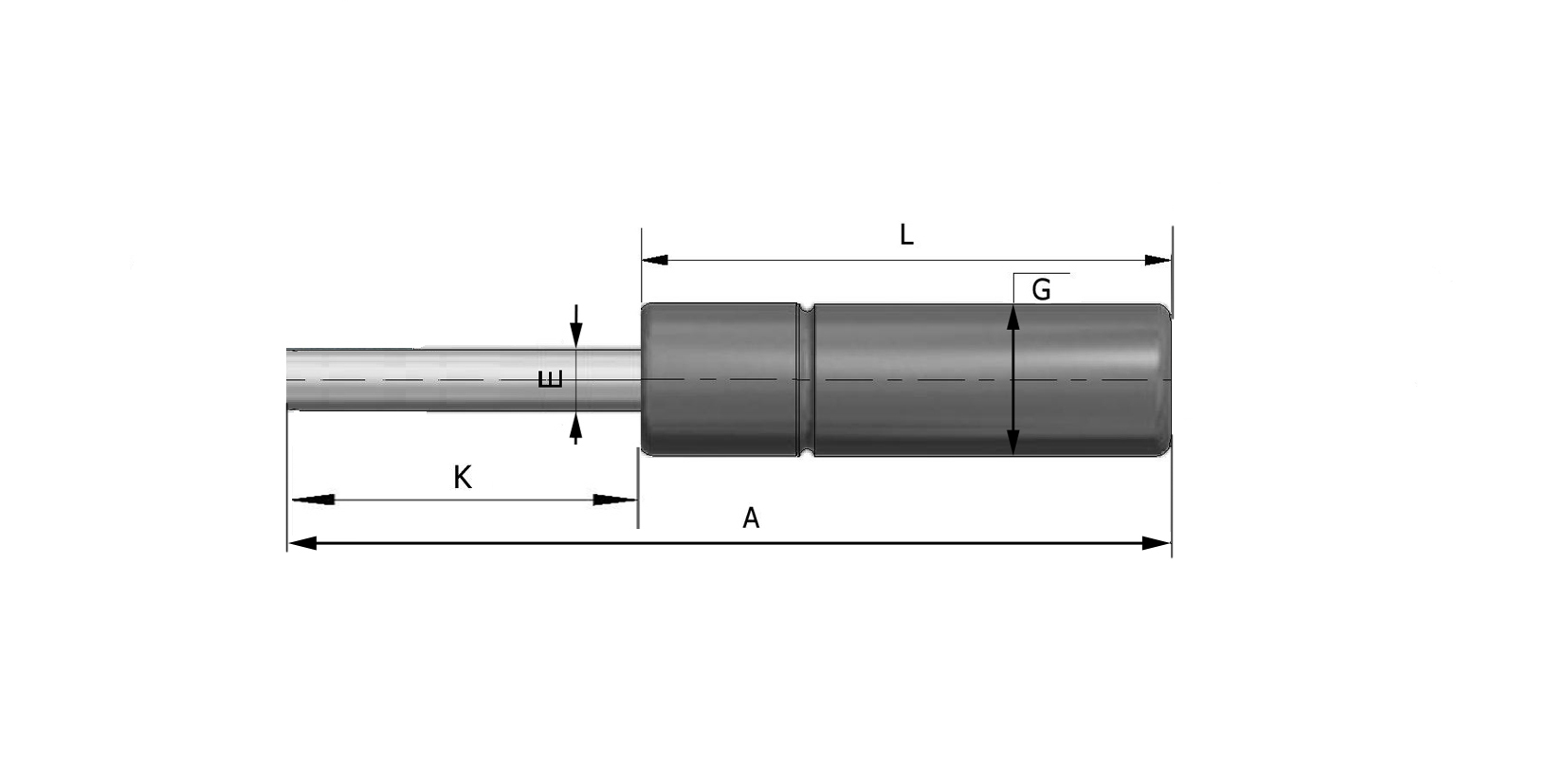 Vérin à gaz Huwil 16-1 016 12891 200N