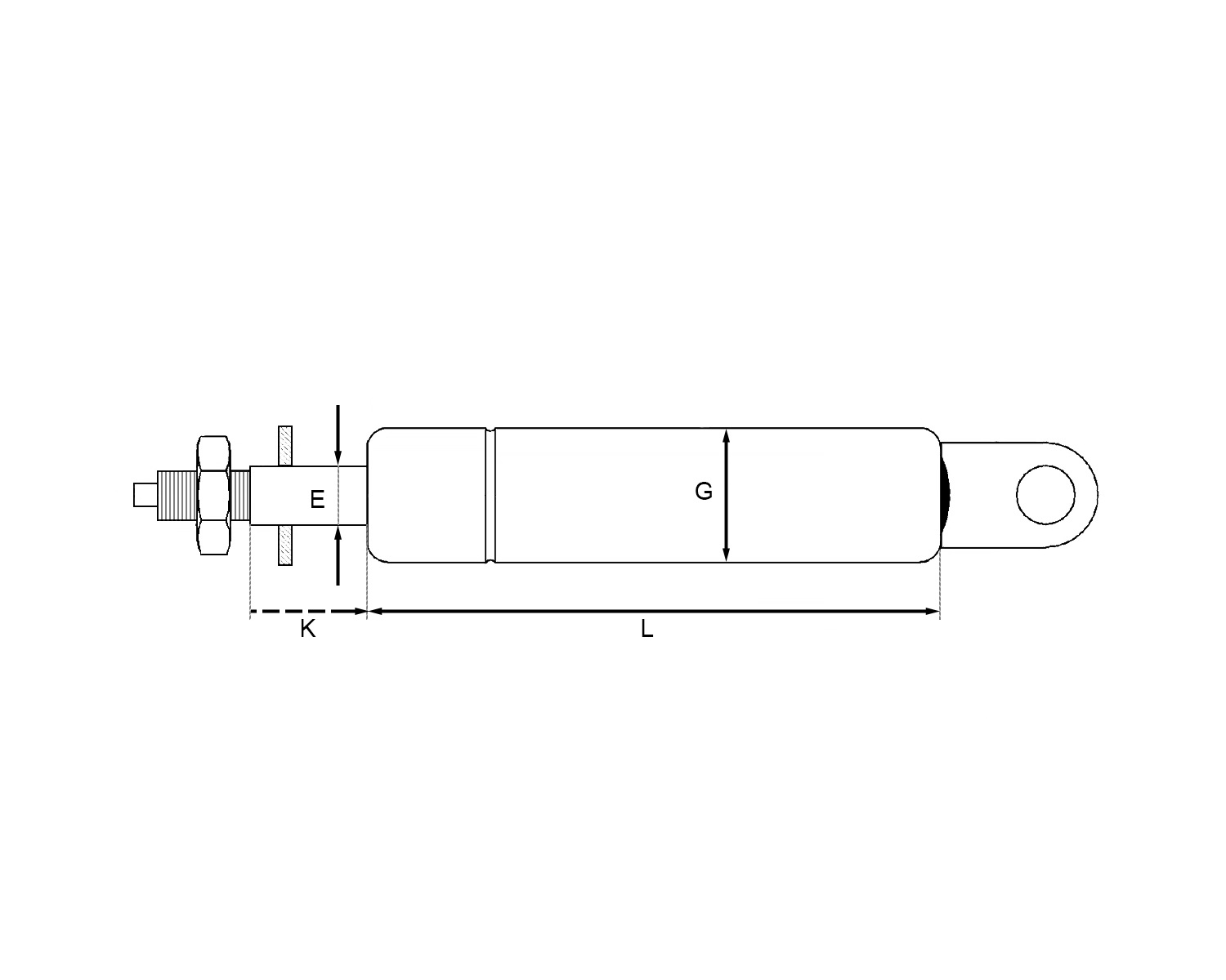 Gasfeder Stabilus bloc-o-lift 135297 0700N