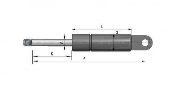 Vérin à gaz Suspa 16-1 016 12098 180N