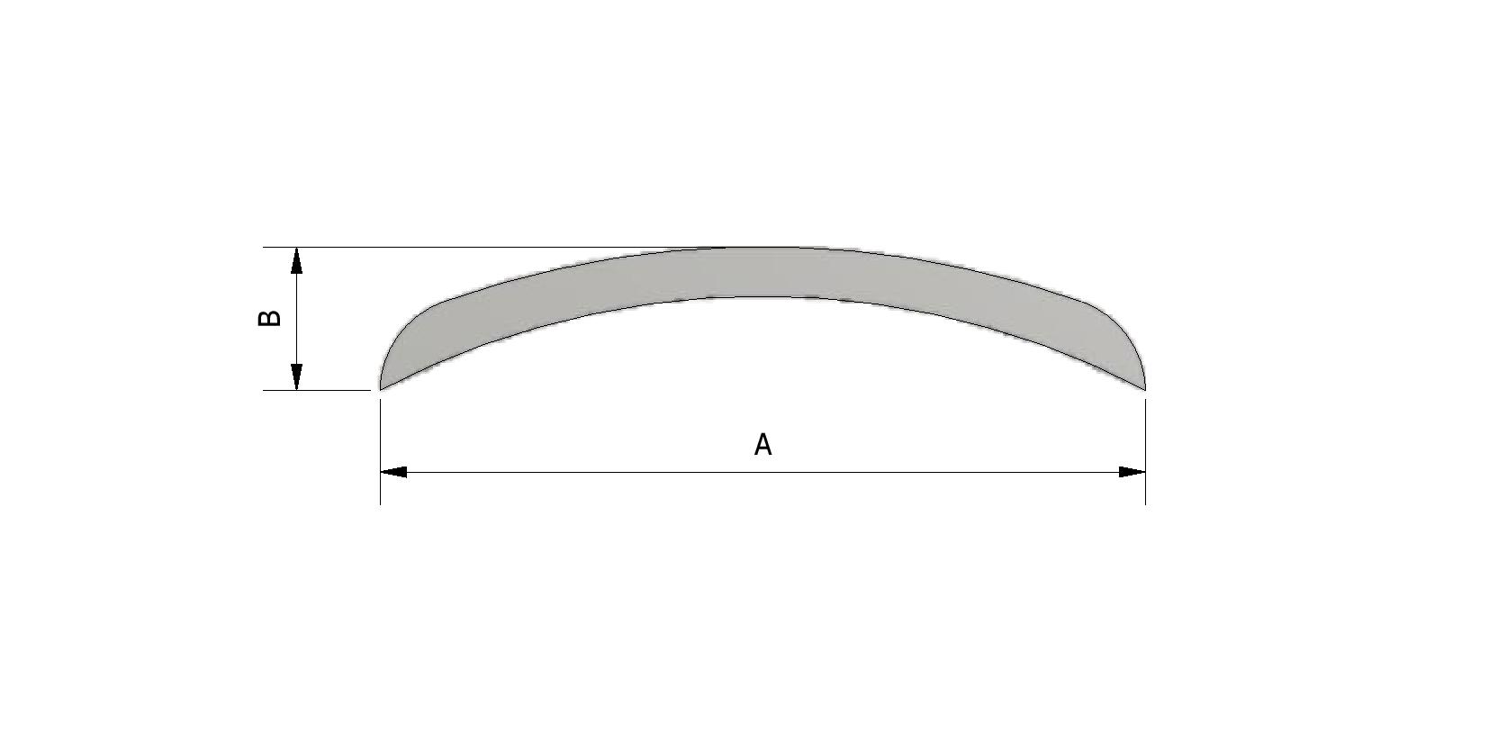 Technical image of Half round profile, 24x4,5 with reference number 100026