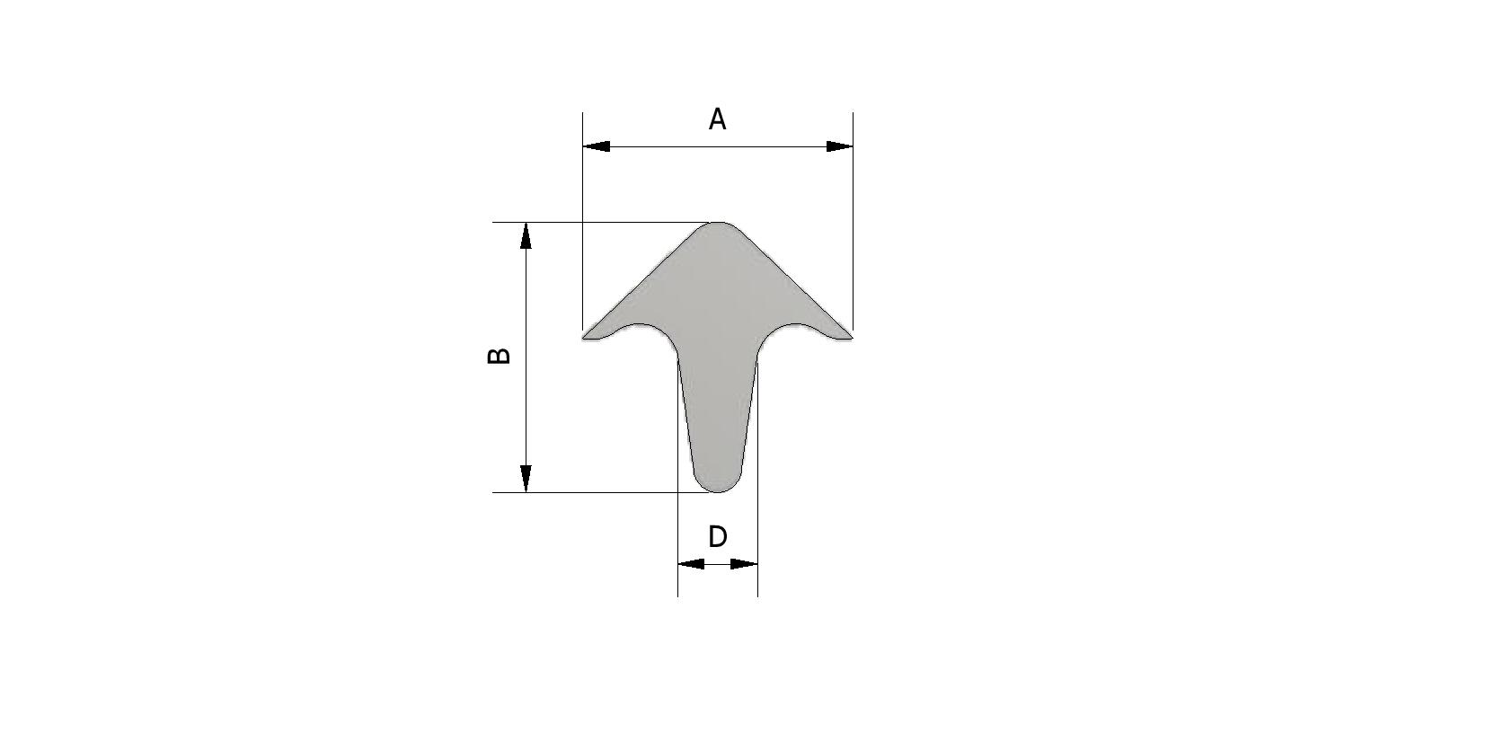 Technische tekening van Mousseprofiel, 17x17, grijs met referentienummer 212210