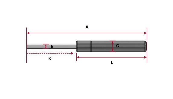 Gasfeder Airax 563443 105N