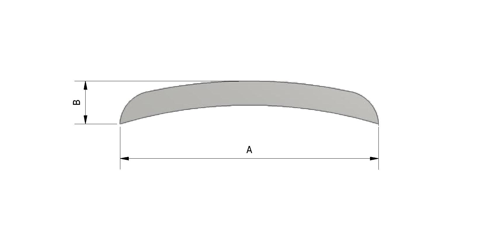 Technische tekening van Halfrond profiel, 30x5 met referentienummer 100030