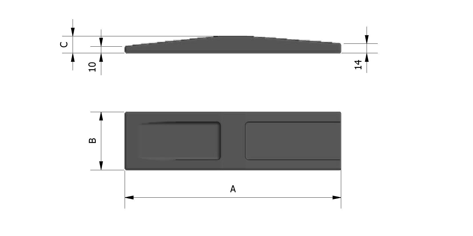 Technische tekening van Konische insteekrong, onbehandeld staal, groot met referentienummer 950608