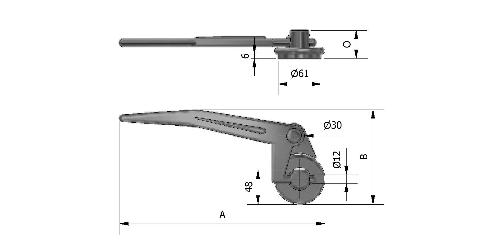 Technische tekening van Hoeksluiting, brut met referentienummer 445042