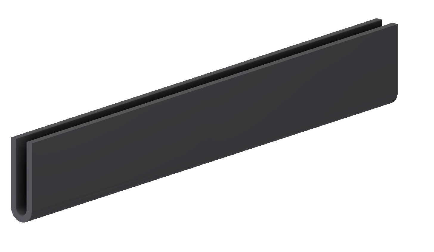 Profil de bordage EPDM, 24x8x2 mm avec numéro de référence 220060