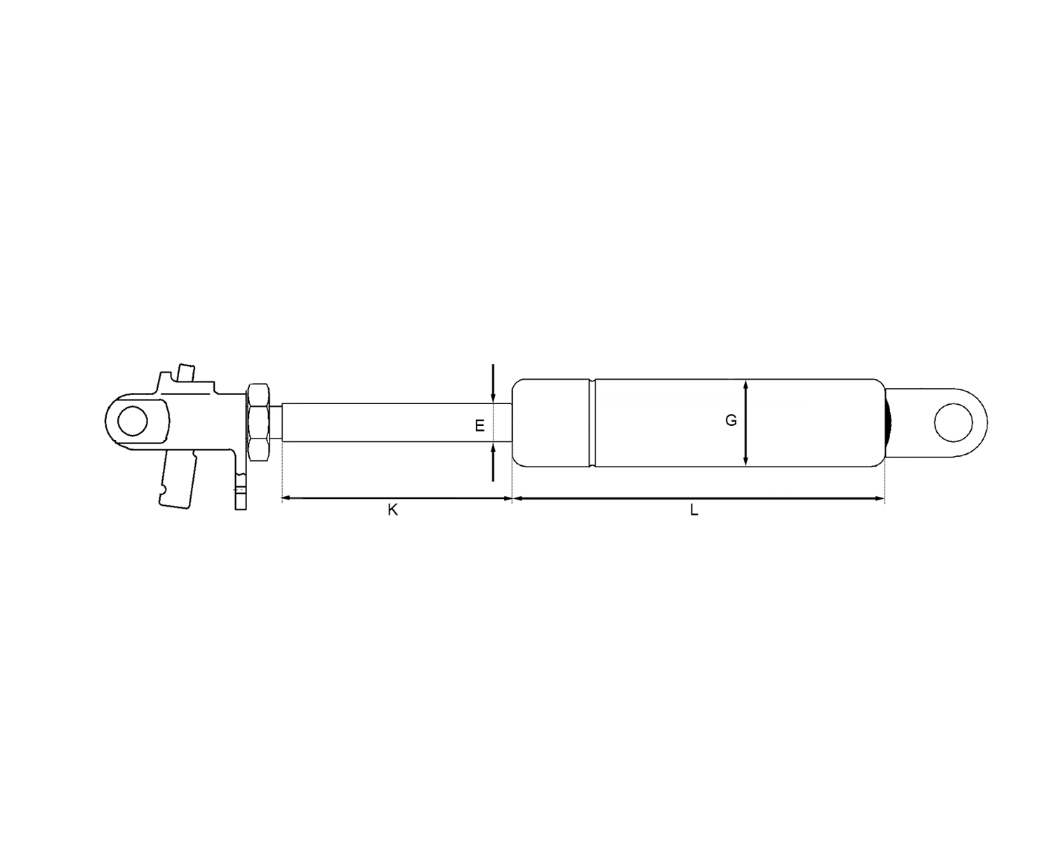 Vérin à gaz Stabilus Bloc-o-lift 4815UR  0400N