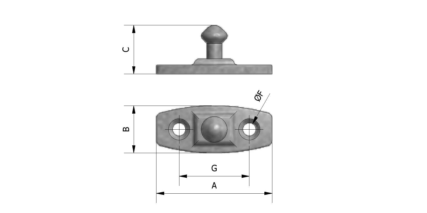 Türhalter, Gummi für 4.60.040/041