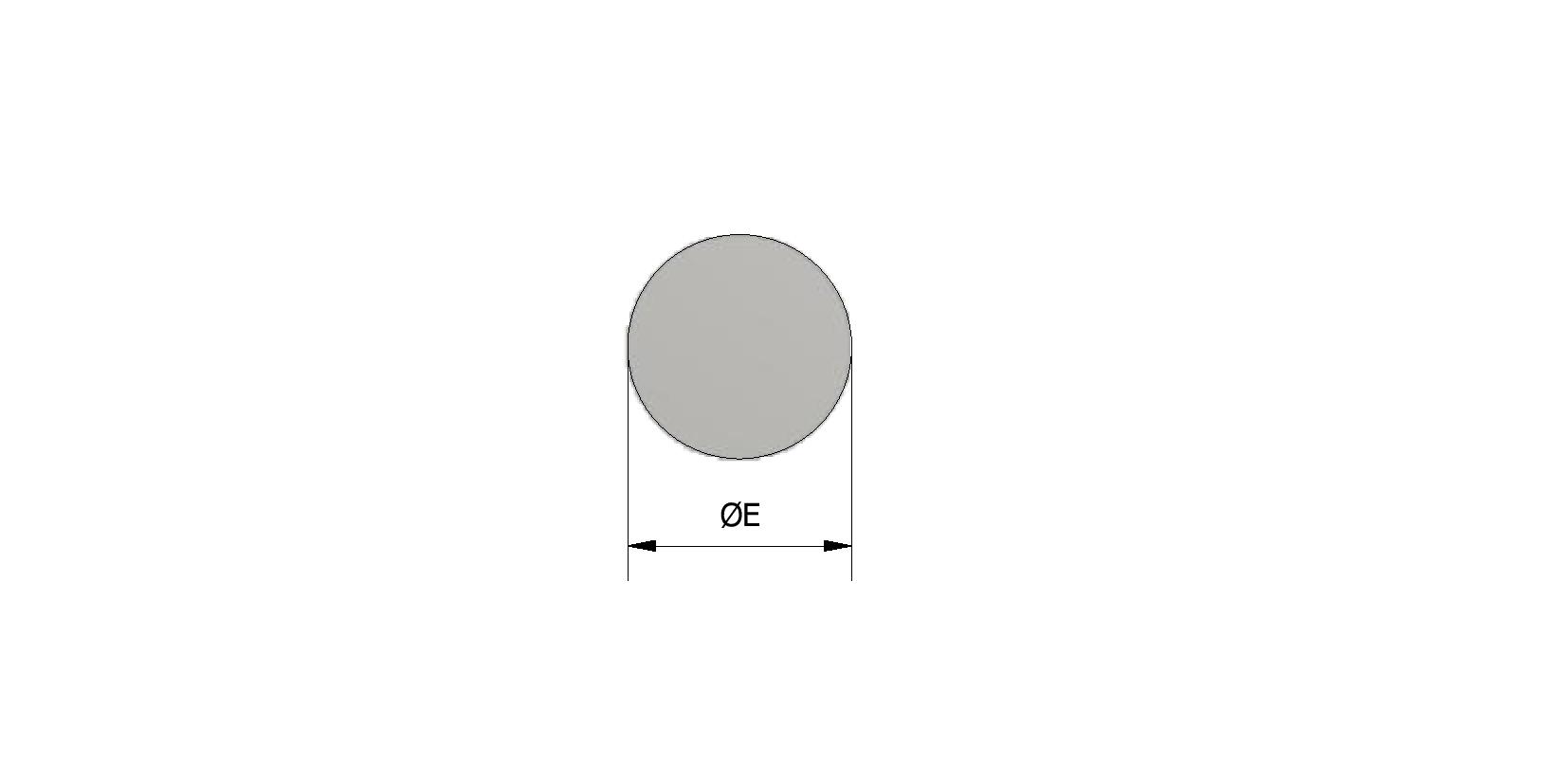 Technische tekening van Rondsnoer, neopreen, verschillende diameters met referentienummer 205004