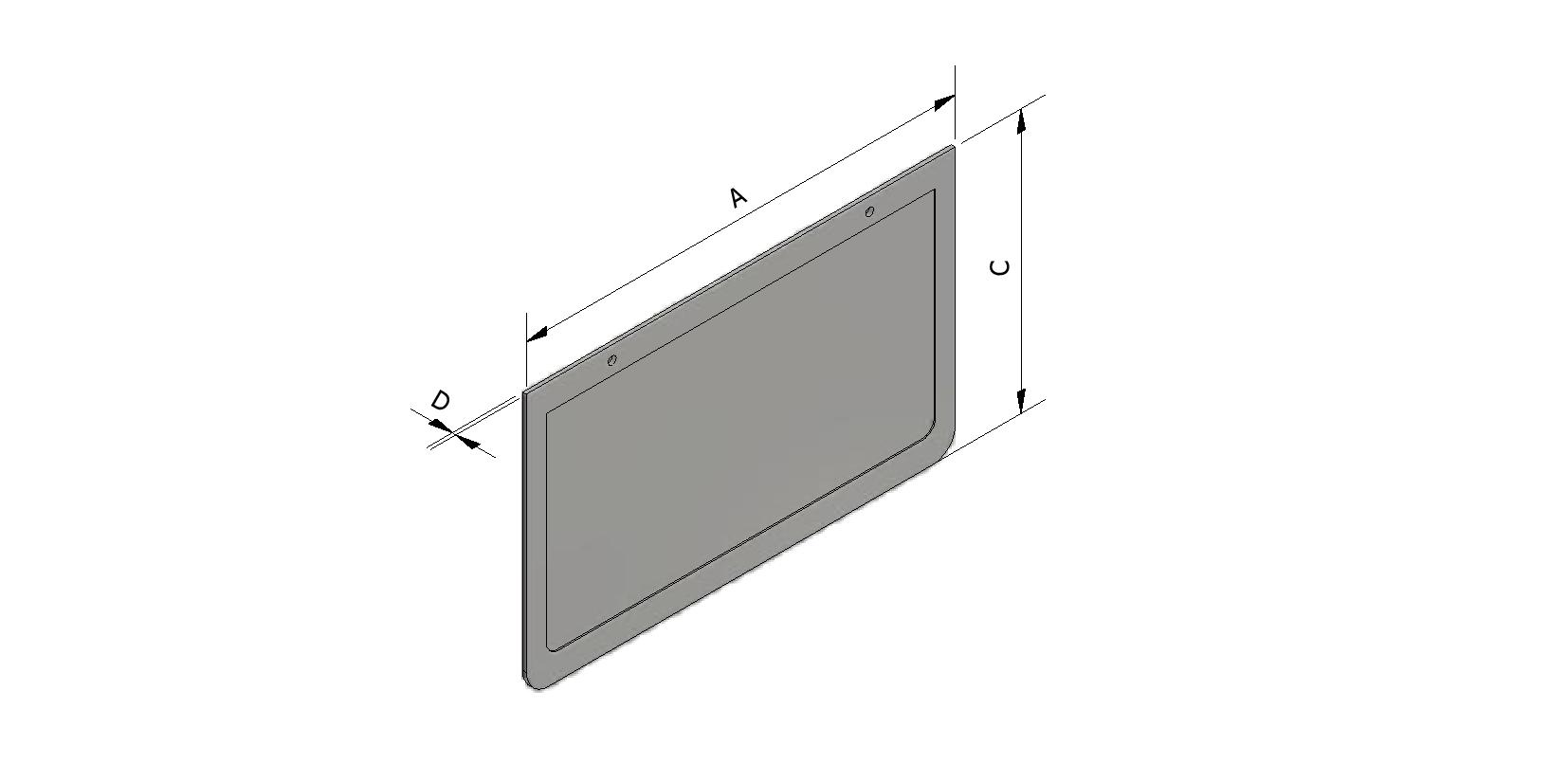 Technische tekening van Spatlap met referentienummer 230121