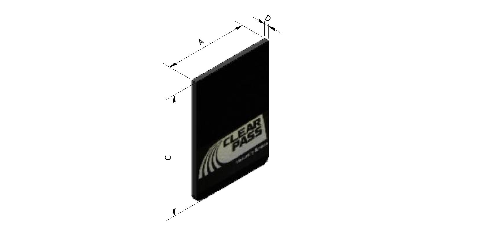 Technische tekening van Spatlap, Clearpass met referentienummer 230210