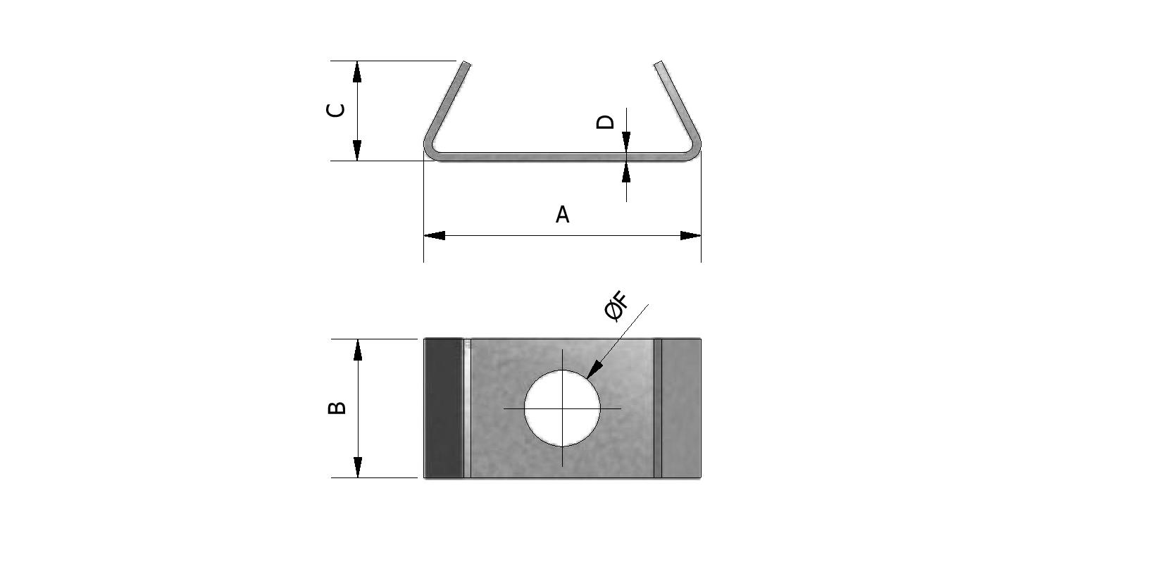 Bloc serre-tube, fixation en acier, ø35,B50xA100mm