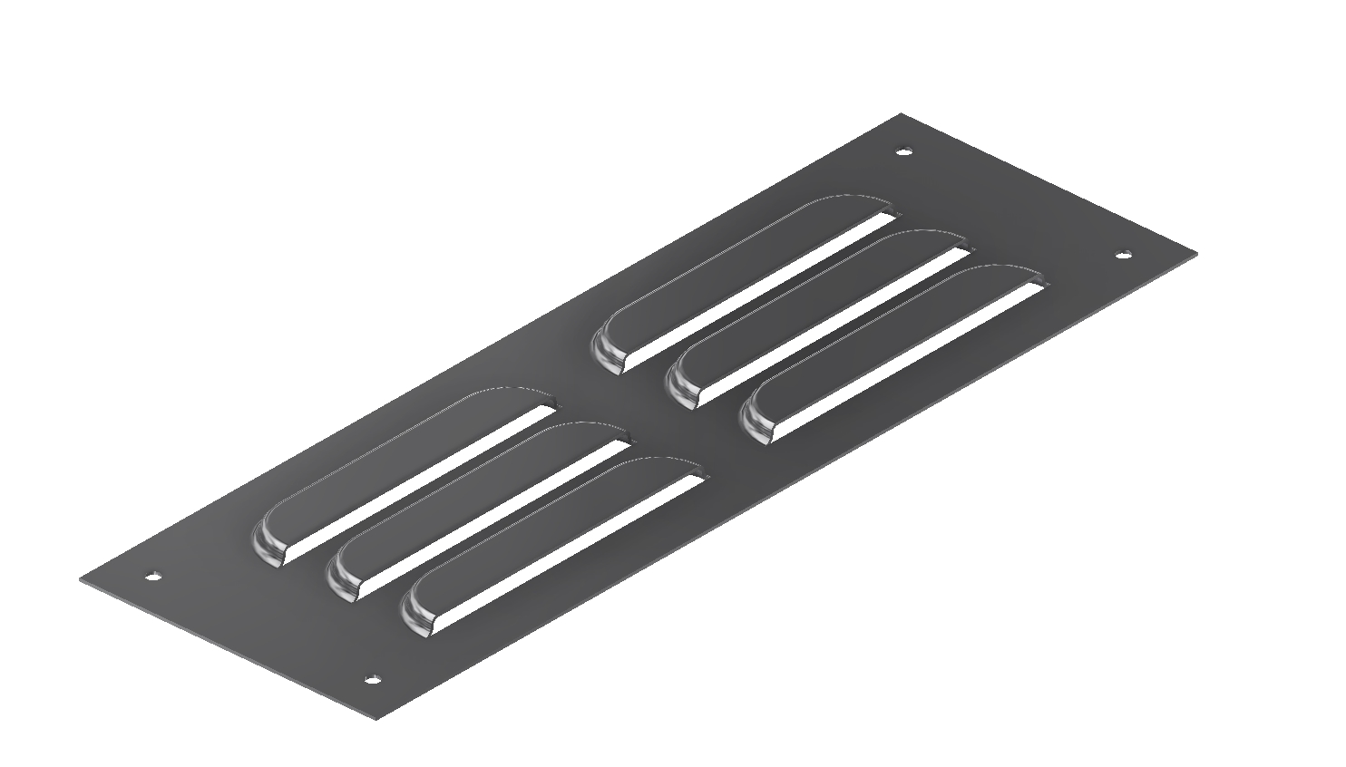 Grille d'aération en inox, rectangulaire avec numéro de référence 700005