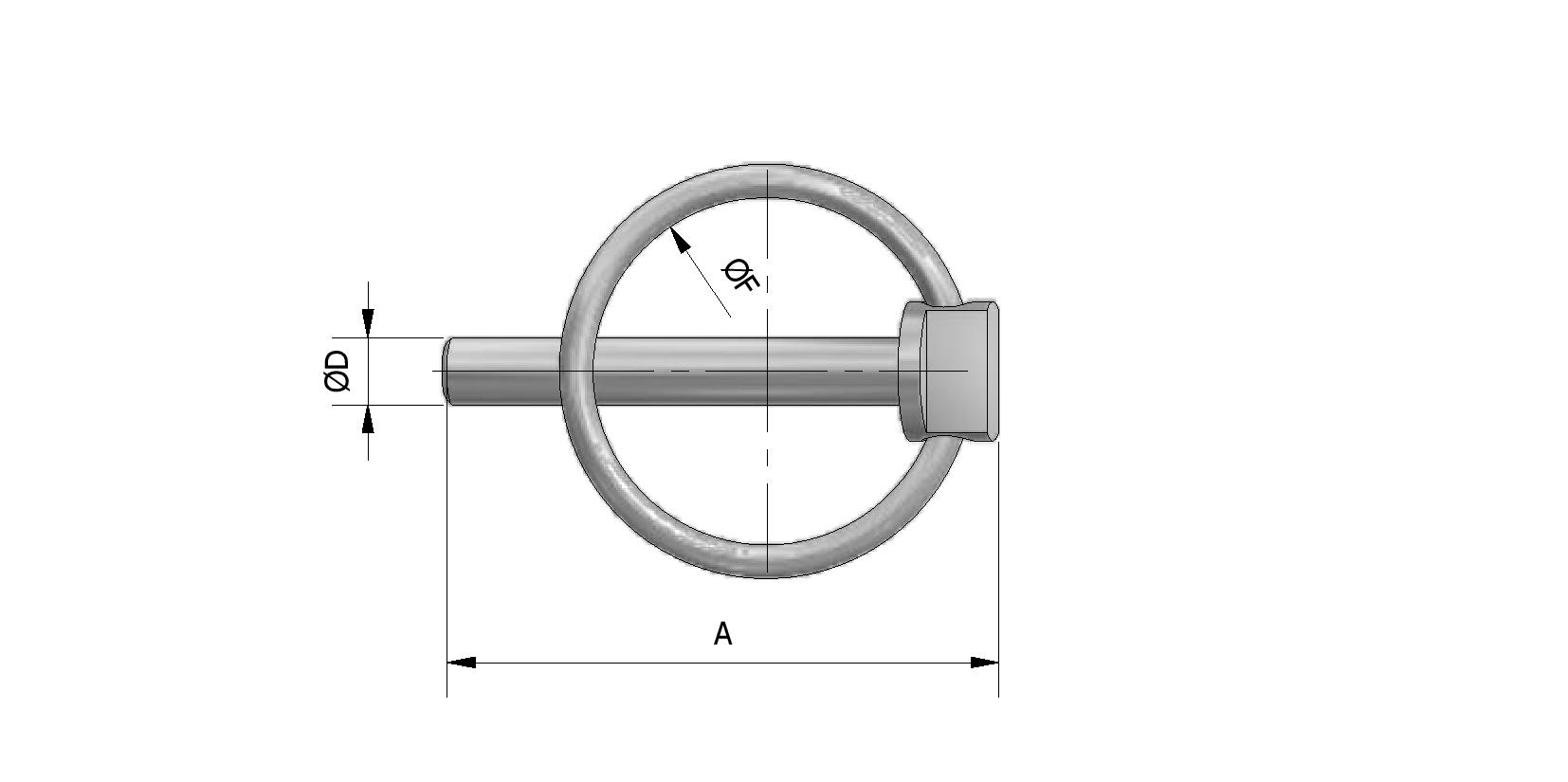 Dessin technique - Goupille, ronde avec numéro de référence 455106